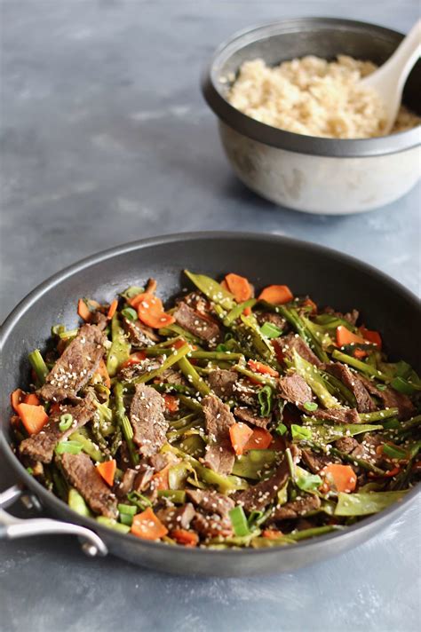 Spring Vegetable and Flank Steak Stir Fry - Easy and Healthy!