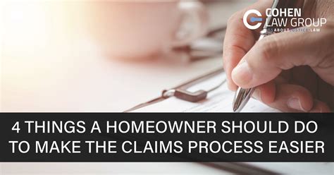 Keeping It Simple: Four Things a Homeowner Should Do To Make The Claims Process Easier - Cohen ...