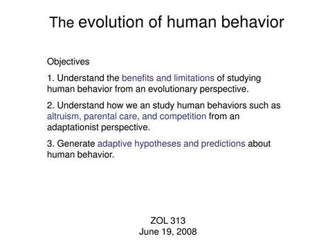 PPT - The evolution of human behavior PowerPoint Presentation, free download - ID:277318