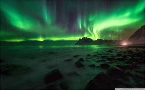 Sky Green 4k Wallpaper | Norway, Lofoten, Background images