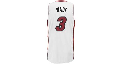 adidas Originals Synthetic Men's Miami Heat Dwyane Wade Jersey in White ...