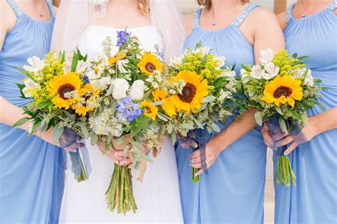 Cornflower Wedding, Marigold Wedding, Blue Sunflower Wedding, Yellow Wedding Colors, Simple ...