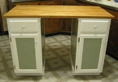 diy kitchen island Diy Wood Desk, Diy Desk, Kitchen Cabinets, Cupboards ...