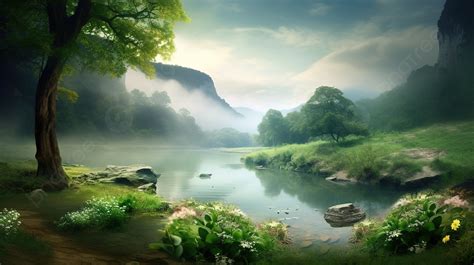 Beautiful River Scenery Wallpapers With Trees Background, Wallpaper ...