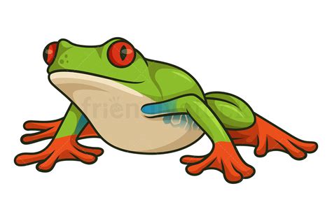 Cartoon Red Eyed Tree Frog Vector Image Friendlystock | The Best Porn Website