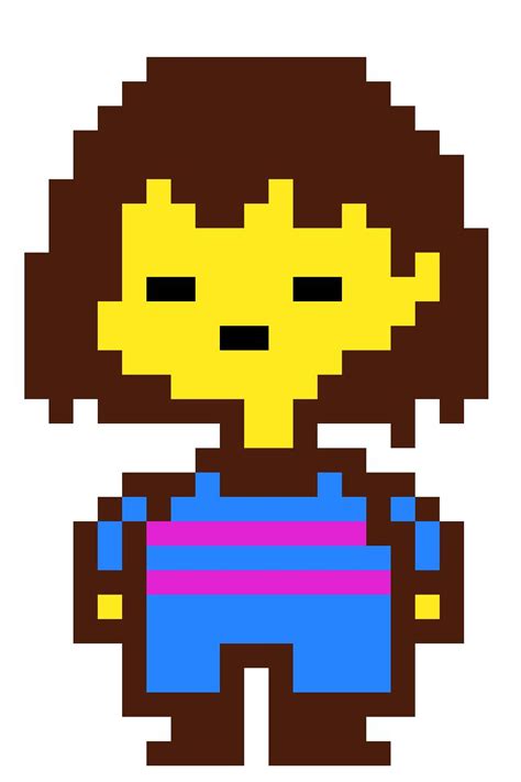 Undertale Frisk Sprite | Undertale pixel art, Pixel art, Pixel art maker