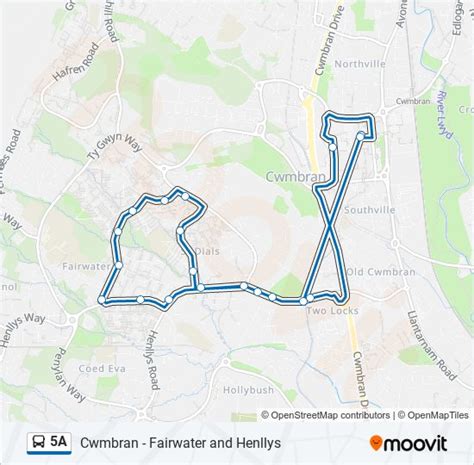 5a Route: Schedules, Stops & Maps - Cwmbran (Updated)