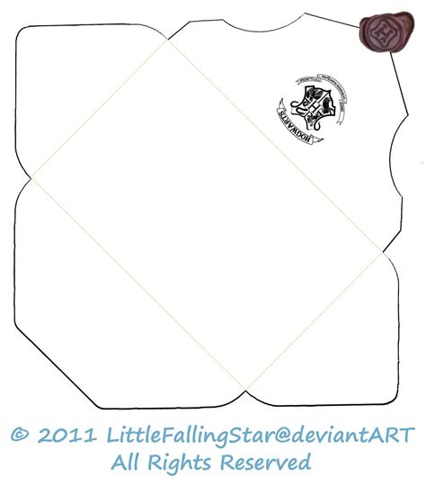 Hogwarts Envelope outline by LittleFallingStar | Harry potter letter, Harry potter planner ...