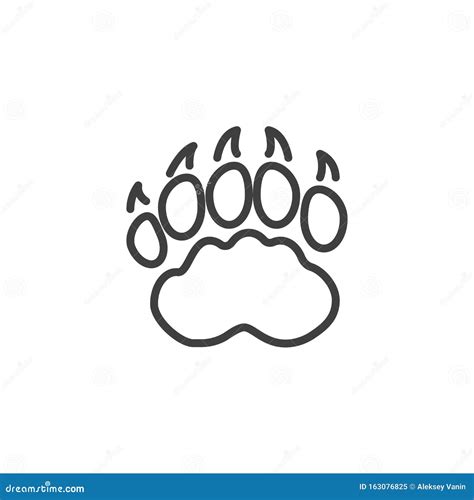 Badger Paw Print Vector Icon | CartoonDealer.com #163620765