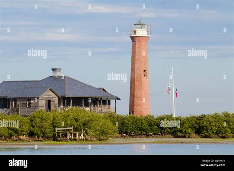 Lydia Ann lighthouse near Port Aransas and Aransas Pass, Texas, USA ...