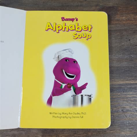 Barney Alphabet Soup Board Book 90s Vintage P815 - Etsy