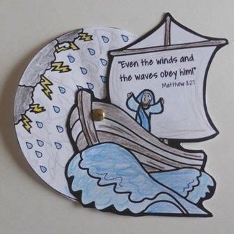 Calming the Storm Wheel | Bible crafts, Bible crafts sunday school ...