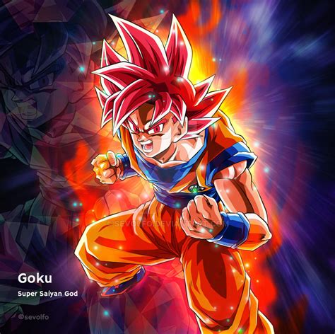 Goku Super Saiyan God by Sevolfo on DeviantArt