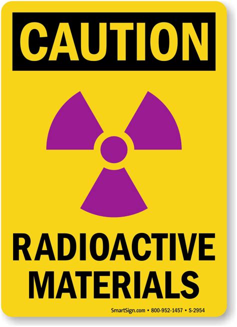 Radioactive Materials Signs, Radiation Warning Signs, SKU: S-2954 - MySafetySign.com