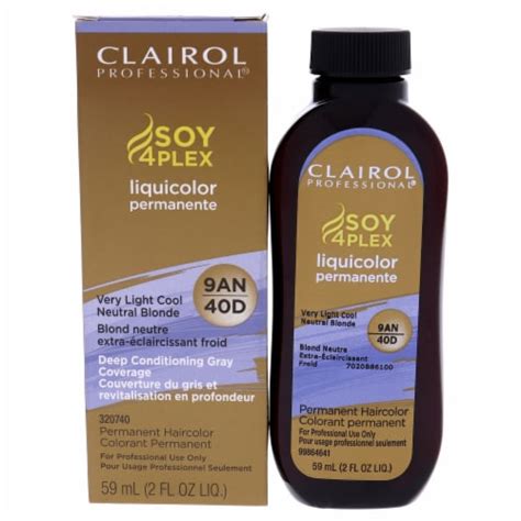 Clairol Professional Liquicolor Permanent Hair Color 40D Very Light Cool Neutral Blonde 2 oz, 2 ...