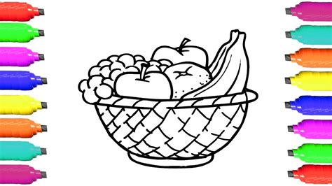 Fruit Basket Sketch at PaintingValley.com | Explore collection of Fruit ...