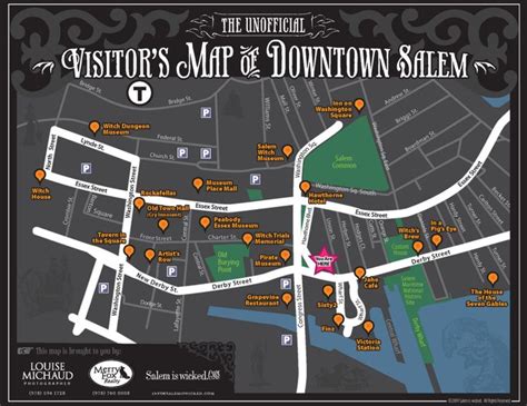 Visitors Map of Downtown Salem MA | Salem massachusetts travel, Massachusetts travel, House of ...