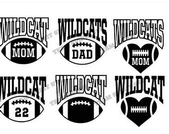 Wildcats Football Helmet With Numbers Download Files SVG | Etsy