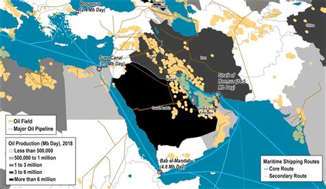 Map of oil fields and pipelines in the Middle East : r/MapPorn