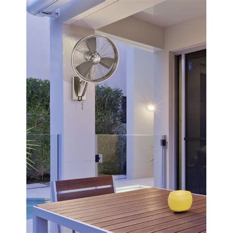 Minka Aire Anywhere 15.5-in Brushed Nickel Indoor/Outdoor Flush Mount ...