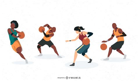 Basketball Player Characters Vector Download