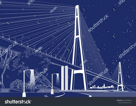 358 Cable stayed bridge Stock Illustrations, Images & Vectors ...