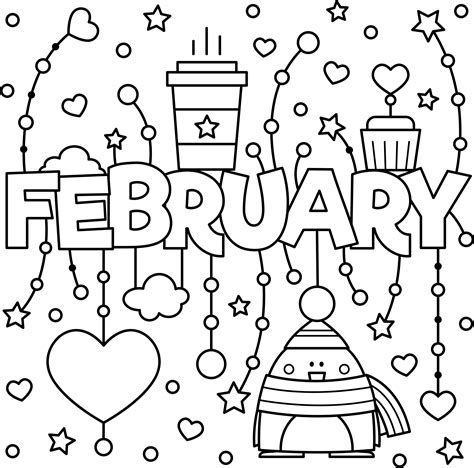 February Colouring Page — Thrifty Mommas Tips