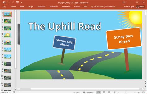 Road Powerpoint Template