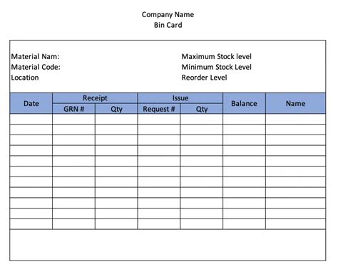 Bin Card | Form | Advantage | Disadvantage - Accountinguide