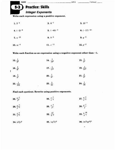 Printable 8Th Grade Math Worksheets