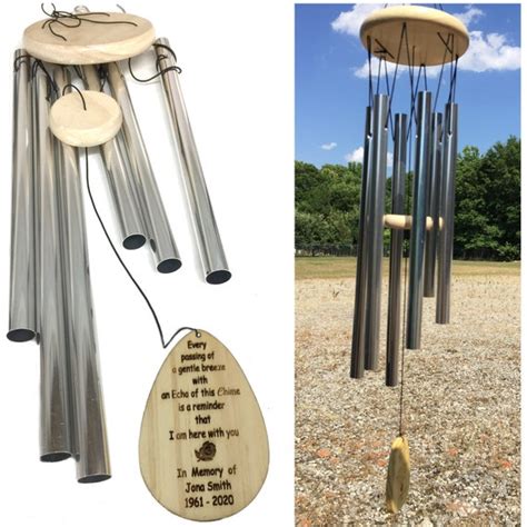 Custom Personalized Outdoor Chimes Memorial Tribute Wind Chime | Etsy