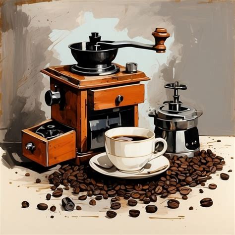 Vintage Coffee Bean Grinder Art Free Stock Photo - Public Domain Pictures