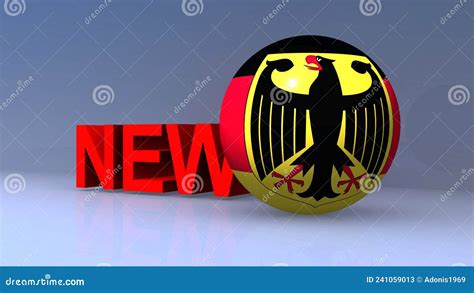 New with Germany Flag on Blue Stock Illustration - Illustration of ...