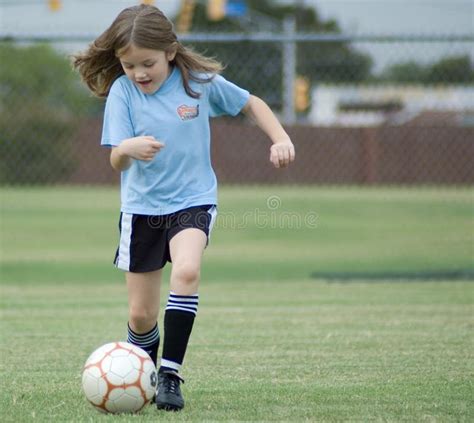 Girl Playing Football Royalty Free Stock Photos - Image: 4831538