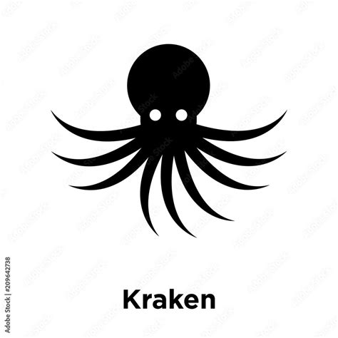 Kraken icon vector sign and symbol isolated on white background, Kraken ...