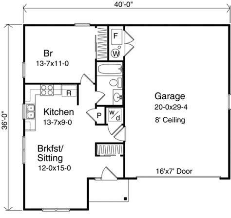 1 Bedroom Guest House Floor Plans With Garage - Bedroom Poster