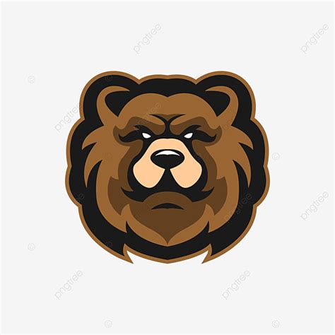 Bear Mascot Logo Vector Hd PNG Images, Grizzly Bear Mascot Logo Design ...