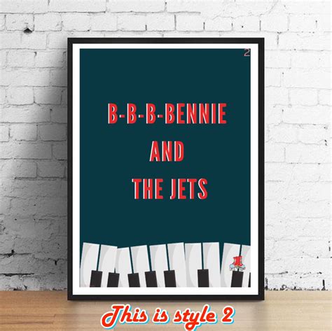 Elton John Inspired Benny And The Jets Lyrics Print. Home | Etsy | Benny and the jets, Lyric ...