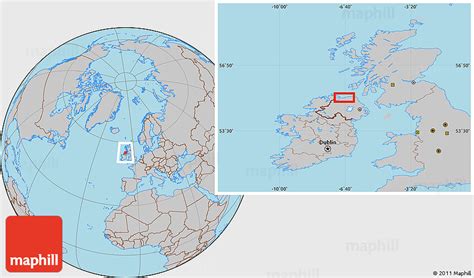 Gray Location Map of Coleraine