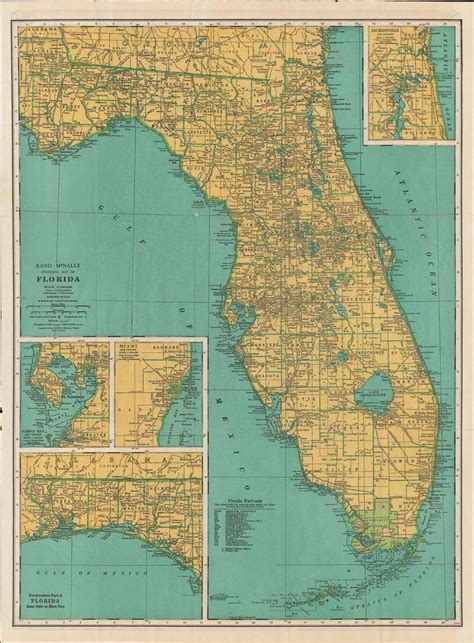 Rand McNally Standard Map of Florida. / Rand McNally Road Map Florida ...