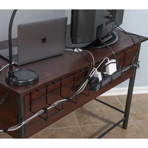 Wire Tray Desk Cable Organizer | Desk, Cable management diy, Cable management desk