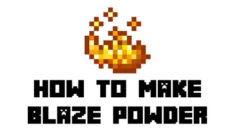 Minecraft: How to Make Blaze Powder - YouTube