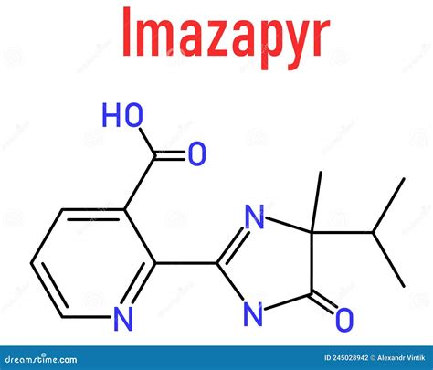 Imazapyr Herbicide Molecule. Skeletal Formula. Vector Illustration | CartoonDealer.com #245028942