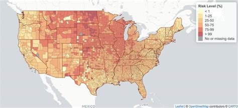 Interactive map shows risk of COVID-19 based on group size and location