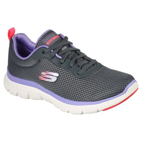 Skechers Flex Appeal 4.0 Trainers Grey | Dressinn