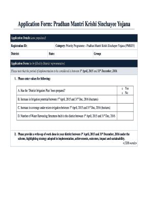 Pmksy Application Form Pdf - Fill Online, Printable, Fillable, Blank ...