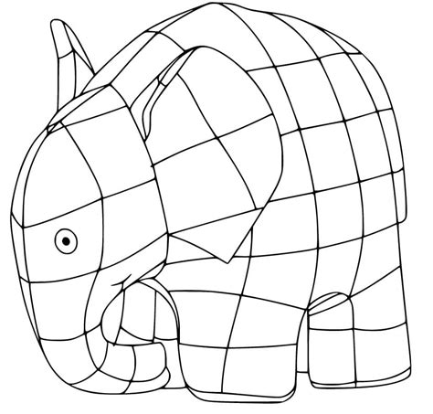 Printable Elmer the Elephant Coloring Page - Free Printable Coloring Pages for Kids