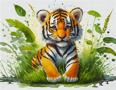 Tiger, Watercolor, Painting Free Stock Photo - Public Domain Pictures