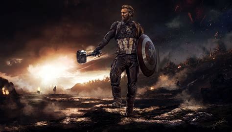 Captain America Mjolnir Artwork Superheroes Wallpaper - vrogue.co