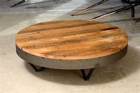 Custom Reclaimed Barn Wood Coffee Table 36" Round - 48" Round by Ron Corl Design Ltd ...